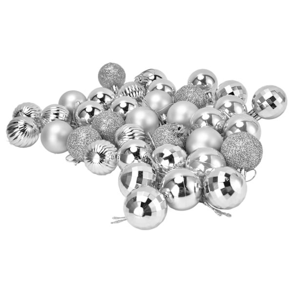 Dekorativa Okrossbara Julgranskulor, 6 Unika Ytdesigner Inklusive Matt Och Glitter, Perfekt För Snabb Dekoration På Din Julfest