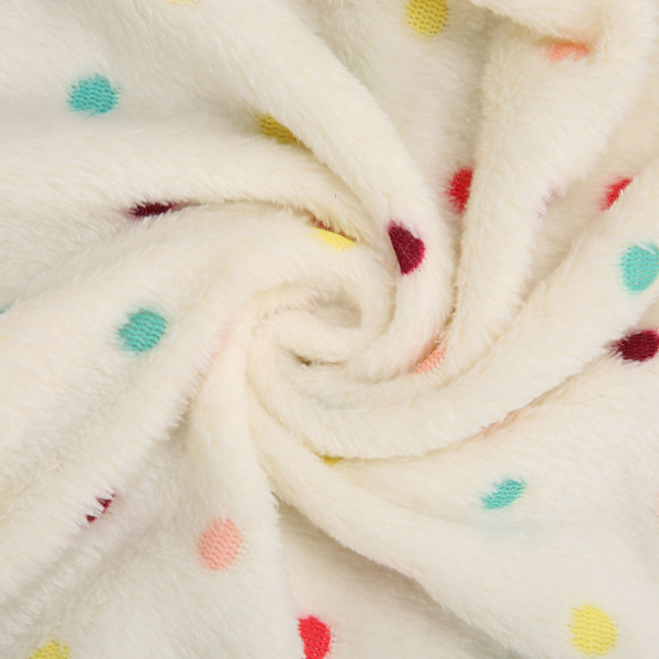 3-pack Hundtäcken Super Mjukt Varm Korall Fleece Prickigt Tryck Djursömnmatta för Hundar Katter Valp Beige L
