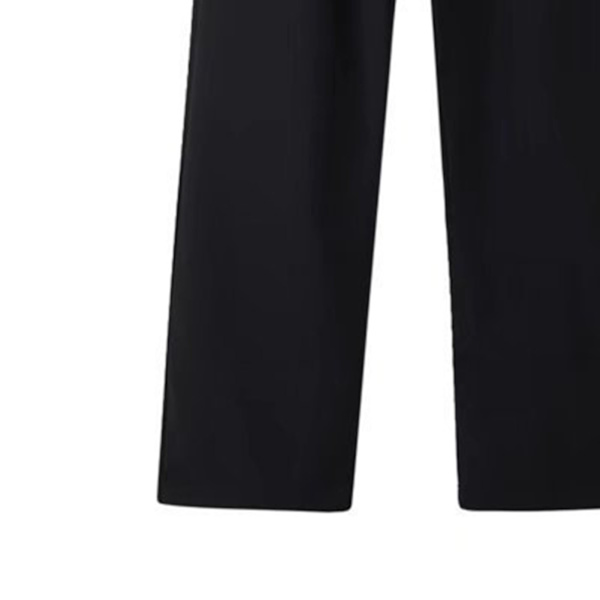 Mænds Suit Bukser Straight Leg Wide Leg Bløde Åndbare Elastiske Mænds Løse Casual Bukser til Forår Efterår Sort XL