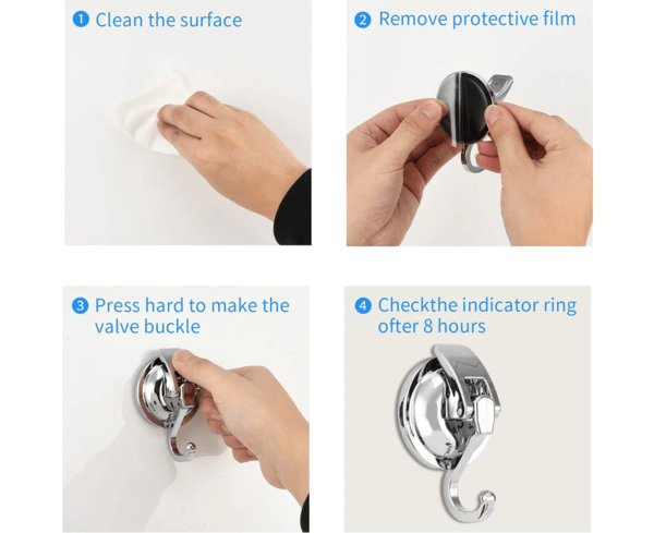 Elegante sugekopper, forsølvede &amp; transparente designs for et moderne touch, egnet til flere overflader