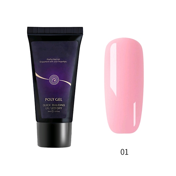 30ML Ammattimainen Nopea Kynsien Pidennyshartsi Geeli Manikyyri Builder UV-Geeli Tarvike (Vaaleanpunainen)