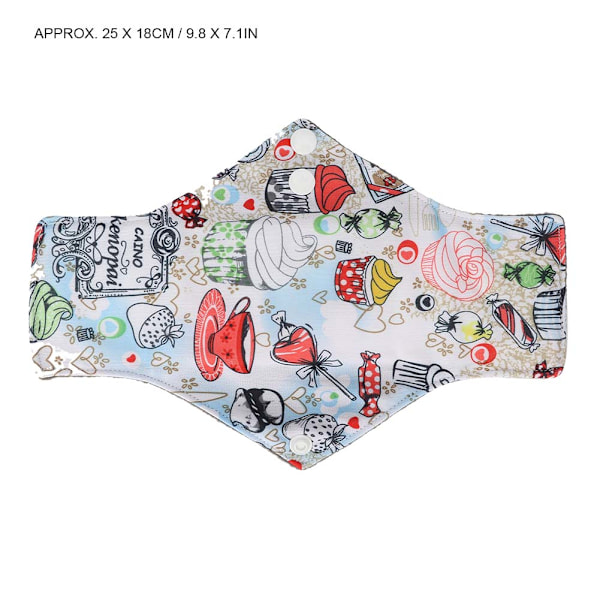 Myk Vaskbar Klut Mens Pad Gjenbrukbar Kull Bambus Sanitærbind Pad 25 x 18cmA52