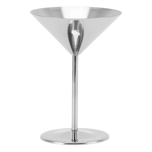 Martini glas sæt i rustfrit stål, 4 stk. Holdbart, brudsikkert design med termisk isolering, perfekt til udendørs arrangementer og indendørs sammenkomster