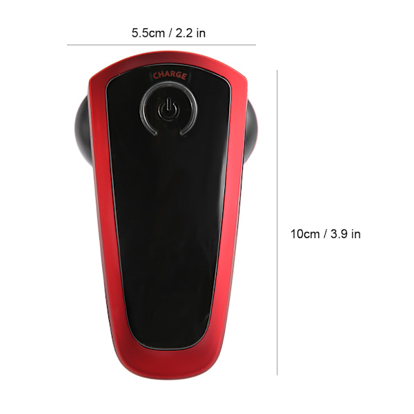 Multifunksjonell Elektrisk Barbermaskin Skjeggtrimmer Sideburns Trimmer Ansiktsrensende Børstesett (Rød)