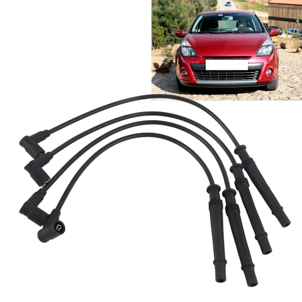 4 stk. Tændkabelsæt 8200486877 8200713680 Udskiftning til Dacia Logan MCV II 2013/02‑2019/12