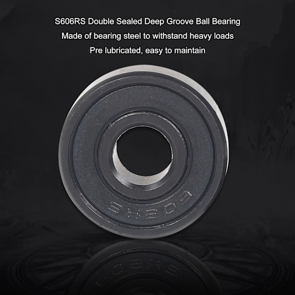 20 stk. Miniature Dyb Rillkuglelejer Dobbelt Forseglede Skateboard Kuglelejer S606RS