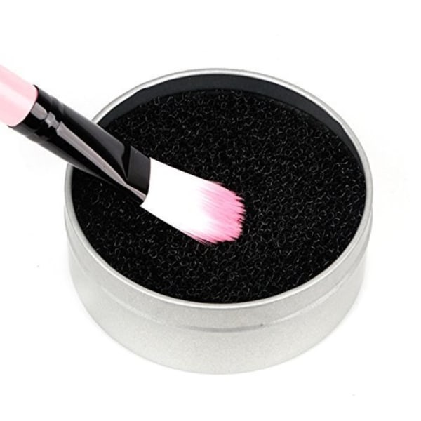 Färgborttagningssvamp - Torr makeupborste Snabbrengöringssvamp - Tar bort skuggfärg från din borste utan vatten eller kemiska lösningar - Kompakt