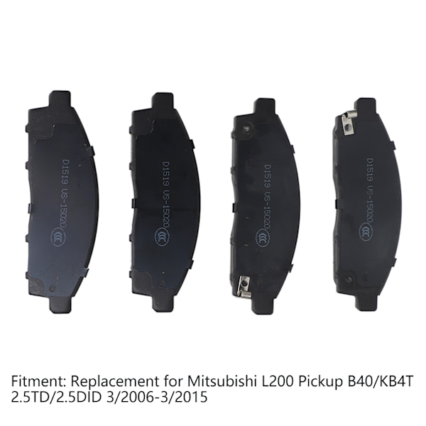 4 stk. Bremseskiver Sæt 4605A198 Rustfrit Stål Keramisk Udskiftning til Mitsubishi L200 Pickup