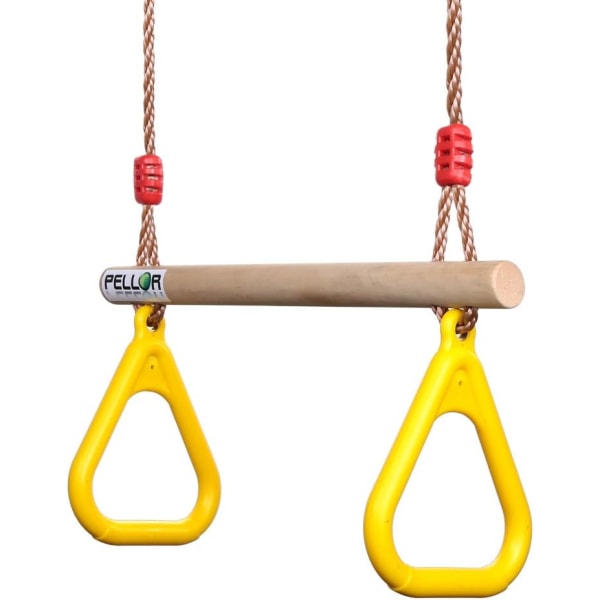 Trapeze trægynge med gymnastikringe Børneportal Rutsjebanespil Have Udendørs Indendørs