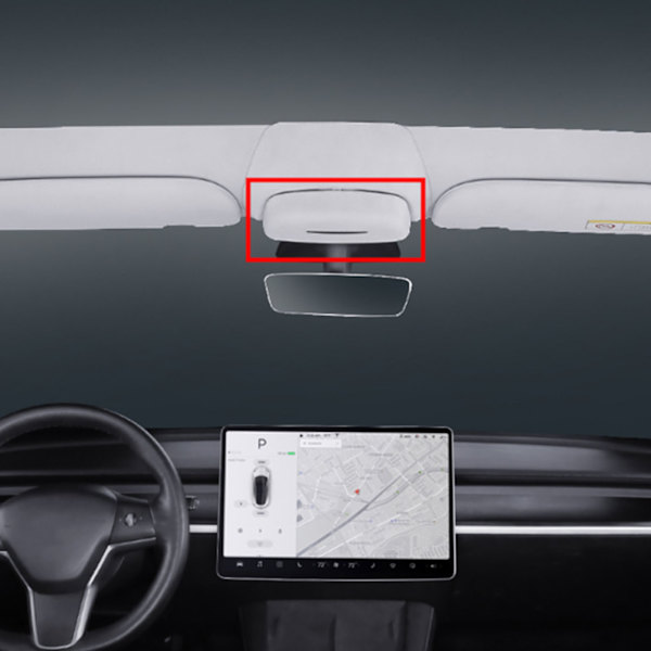 Auton Lasikoteline Auton Aurinkolasien Säilytyslaatikko Vaihto Tesla Model 3 2017‑2023 ABS