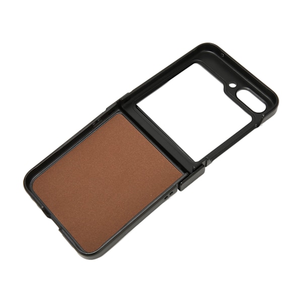 Litchimönstrat Mobiltelefonfodral i Syntetiskt Läder Vikbar Skärm Mobiltelefon Skyddsfodral för Galaxy Z Flip 5 Fodral Svart