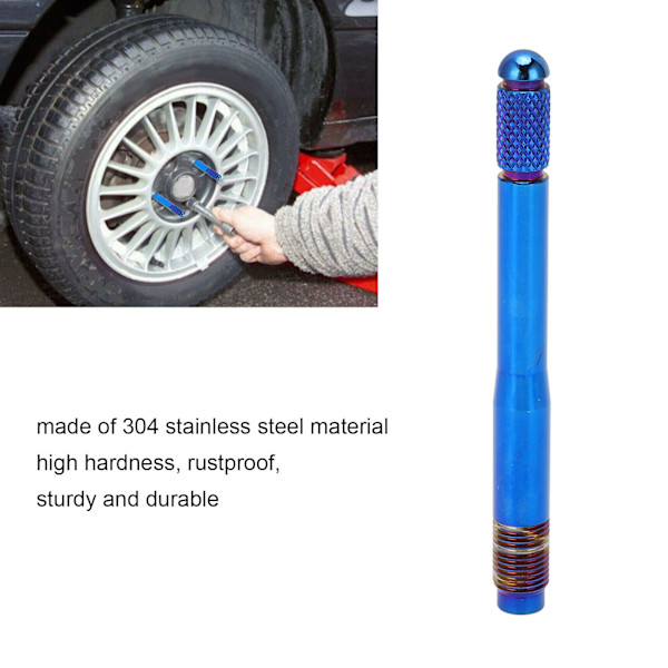 Blå Universal Hjulinställnings Stift Rostfritt Stål Stift Dövpinne Däckpositioneringsstift Fälg Stift Pilot Stift för Bil M12x1.5