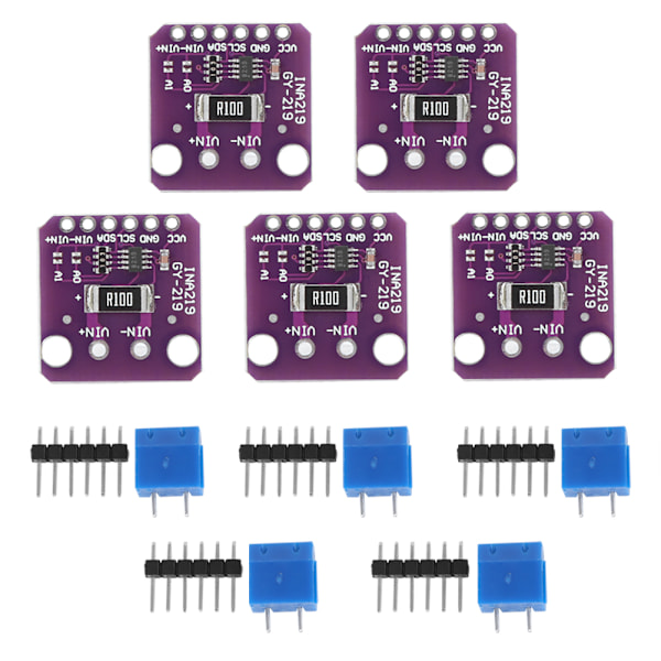 5 st GY INA219 Högprecisions I2C-gränssnitts Digital Strömgivare Modul Elektronisk