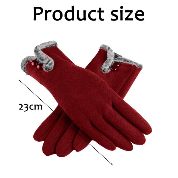 Vinterhandsker med Touchscreen Fingre Dame Vinter Udendørs Handsker T-Ouch Skærm Varme Ikke-Reflekterende Fleece Handsker Dame Vinterhandsker Touchscreen