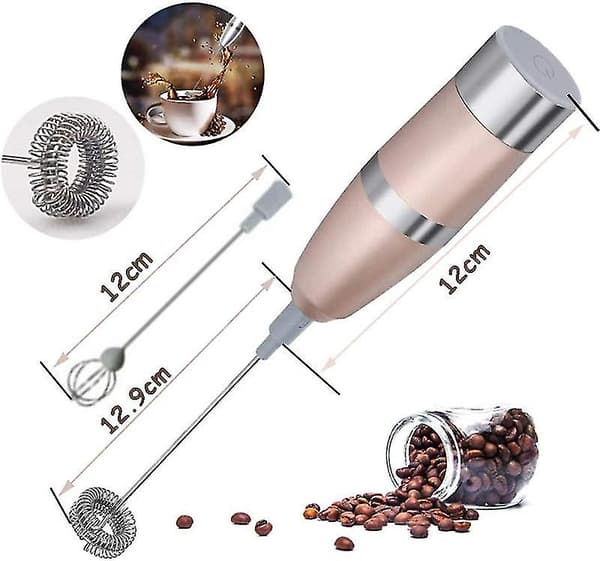 Drikkemixer i rustfrit stål med dobbelt spiral mælkeskummer