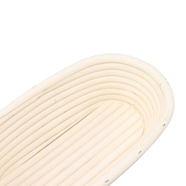25cm Brödjäskorg Set Oval Naturlig Rattan Surdeg Jäskorg Deg Skrapa Tyg Foder Borste