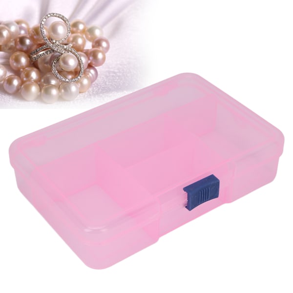 Förvaringslåda för DIY-material, 5 fack, skjutspänne, transparent, för kropps- och ansiktsmålning, plast