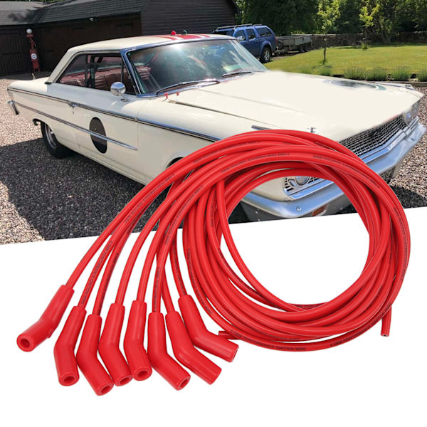 45° 135° Tændrørsledningssæt med støvtæt dæksel Høj ydeevne 8,5 mm diameter Udskiftning til Chevy Red