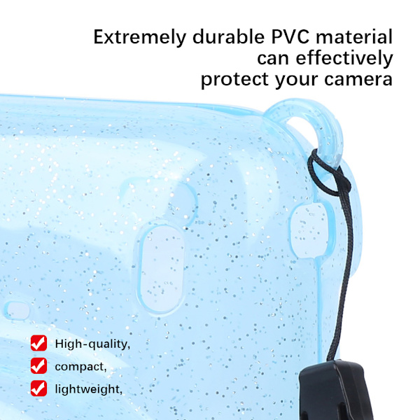 PVC-skyddande fodral för kamera, skal, repfritt, stötsäkert för Instant Camera mini11 (blå)