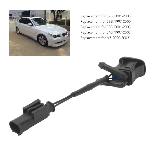Vindrutespolarnäsa 61668361042 Svart Vindrutespolare Näsa Ersättning för 525i 2001‑2003