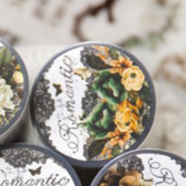 PET Spetstejp Självhäftande Vit Svart Blommig Scrapbooking Dekaler Dekorativ Omslagstejprulle