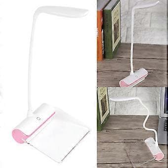 Dimbar Touch Sensor LED Lampe USB Skrivebord Bordlampe med Meldingstavle Rosa
