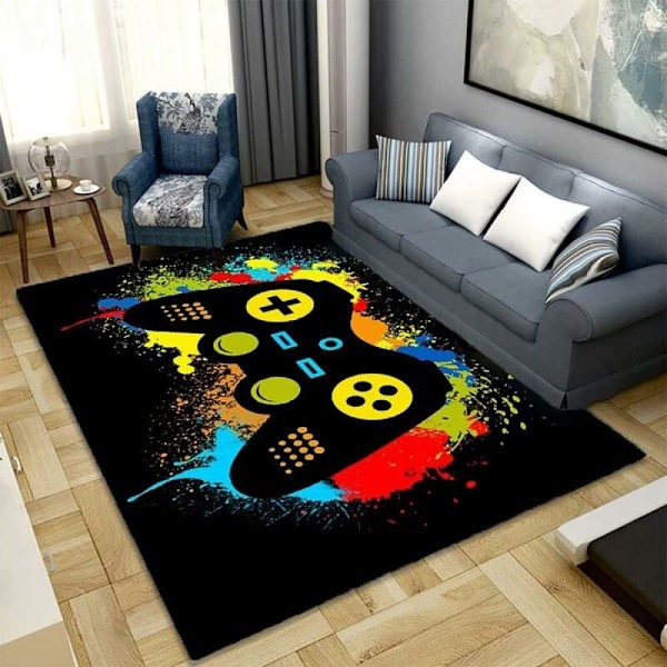 Miljövänliga Spelrumsmattor, Bekväm Låg Lugghöjd, Halkfri Tryckt Spelkontrollsdesign, Perfekt för Barnrum och Lekrumsinredning, 100 x