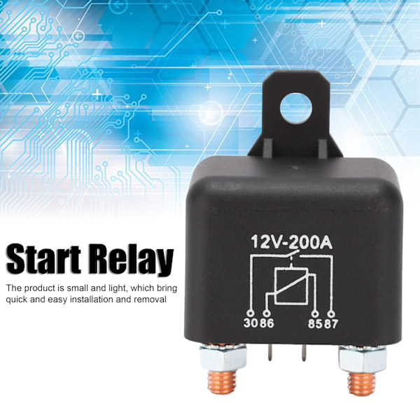 Start Relay Small 200A Normaalisti Auki 4-napainen Auto- ja Veneelektroniikan Jakelun Ohjauslaite 12V