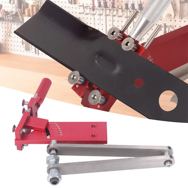 Grässkärarens Knivsharpare 15‑45 Grader Justerbar Vinkel Kniv Slipmaskin Sharpening Tool Röd