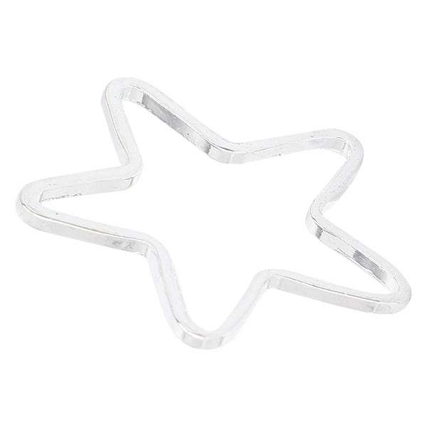 30 st Hollow Frame-berlocker Koppar Smyckestillbehör för DIY-hantverk Örhänge Halsband Tillverkning Silver Stjärna
