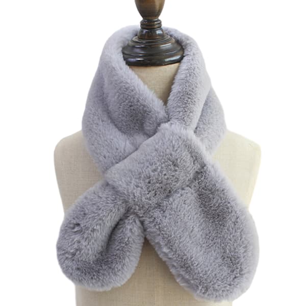 Fleece Pojkar Flickor Halsduk Varm Vinter Höst Barn Krage Halsduk Halsvärmare Barnhalsduk Solid gray