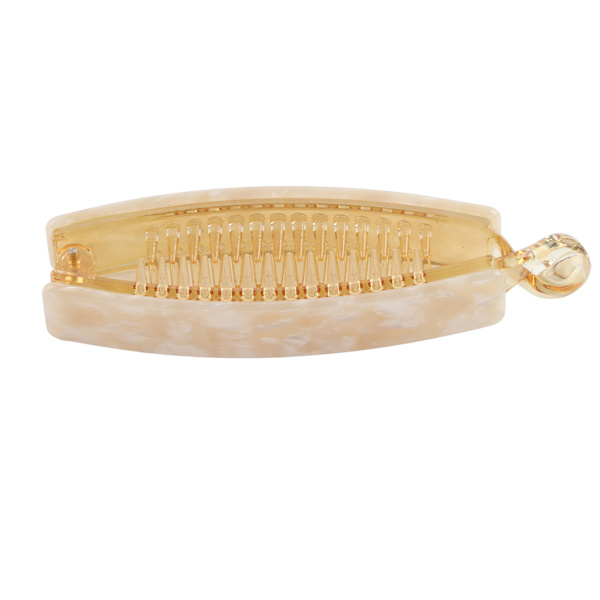 Hårklämma Bananklämma Hår Halksäker Klämma Mode Långt Hår Styling Tillbehör för Flickor Kvinnor Beige Vit