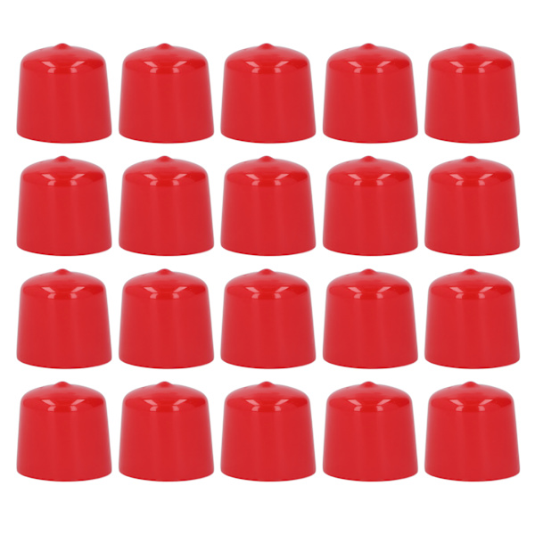 20 st Röda PVC Skyddshöljen Korrosionsskydd Elastisk Flamskyddad Lättviktsgänga Ändkåpa 20mm