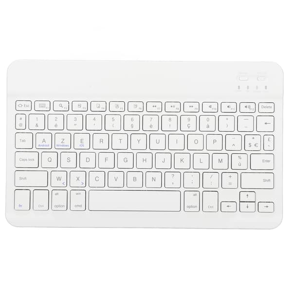 Slankt og let trådløst tastatur, ergonomisk design, multi-enheds tastatur til Apple iPad iPhone Samsung Tablet Android PC Windows Mac, Bluetooth