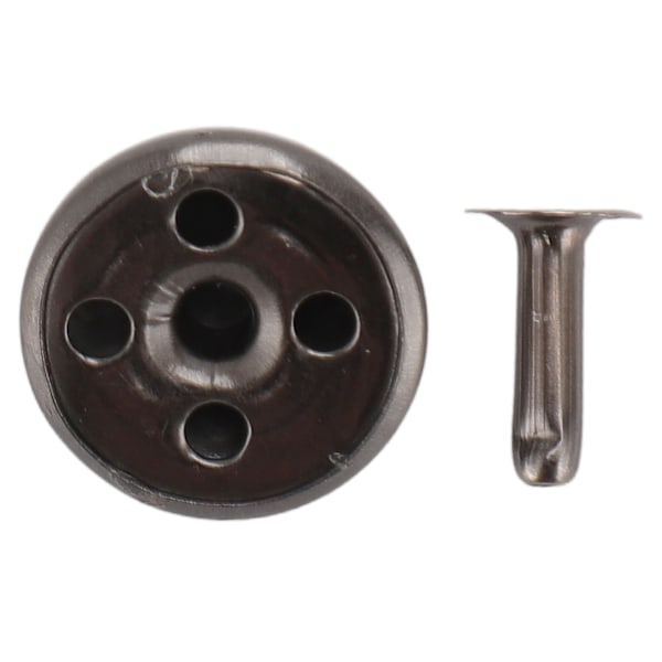 18mm Läder Nitar Kit Rostsäkra Blekningsfria Hållbara Järnnitar DIY Läder Nittillbehör för Armband Hattar Bälten Grå