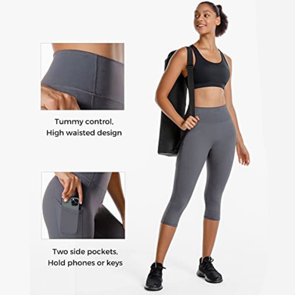 1 stk. Højtaljede Yoga Bukser Dame Workout Capris Leggings