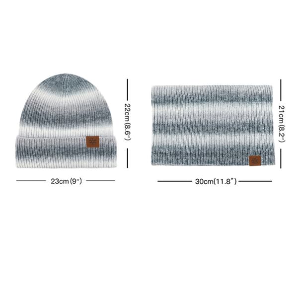 Vintermössor Halsduk Set Varma Stickade Mössor Skull Cap Nackvärmare