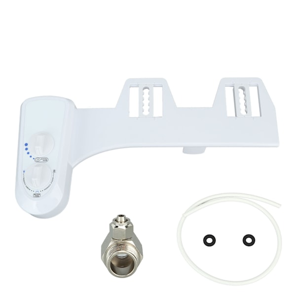 Bidettilbehør med Selvrensende Dobbelt Dysesystem, Justerbart Vandtryk, Koldt Vand, Toilet Bidet til Kvindelig Vask 9/16