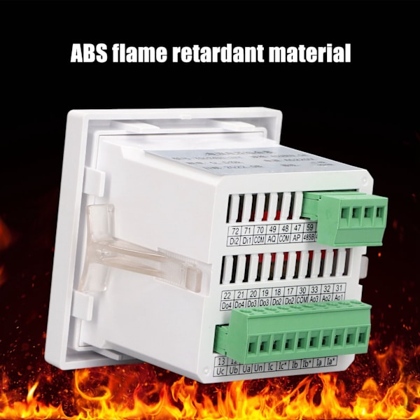 3-faset Strømspenningsmåler LCD-skjerm Amperemeter Voltmeter Intelligent Elektrisk Måler AC220V Inngang