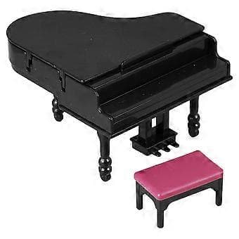 1 Set Mini Hus Piano Pall Dockhus Musikinstrument Dockhus Prydnader