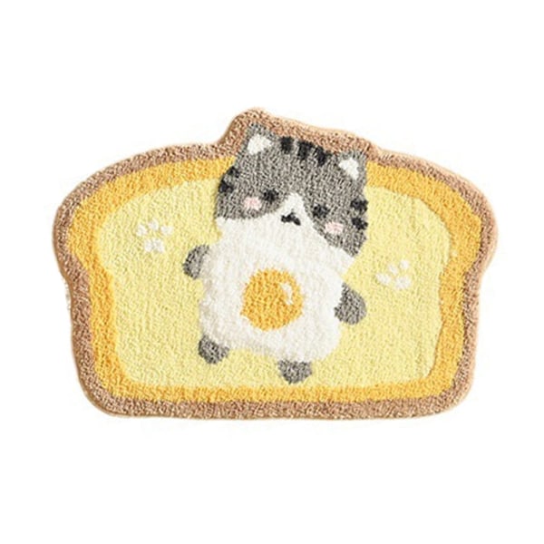 Kreativ tecknad toast kattunge barnrum mjukt halkfritt