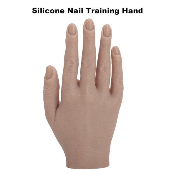 Silikon Nagelträning Hand Flexibel Led Naglar Konst Övningshand Böjbar Mannequin Händer #01