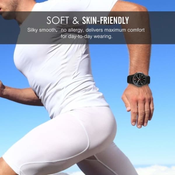 Passer til Samsung Gear S3 Frontier silikonerem - sort