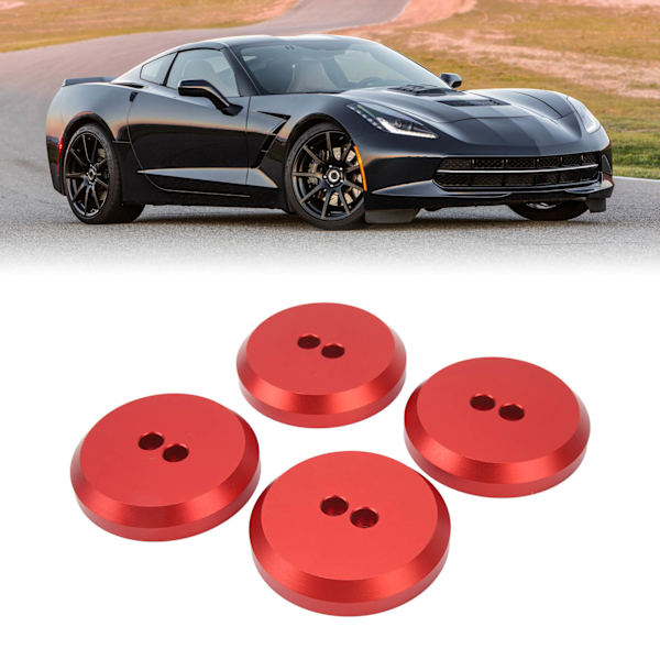4 kpl Jack Pad -sovittimet Alumiinista Lattiajakin Sovittimet Chevy Corvette C5 C6 C7 C8 Punaiset