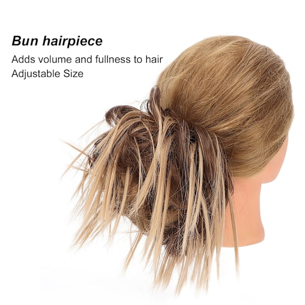 Messy Bun -hiuslisäke - Naisten muodikas poninhäntä Synteettinen hiuslisäke Treffailuun Tanssiin Juhliin Q17‑18T10#