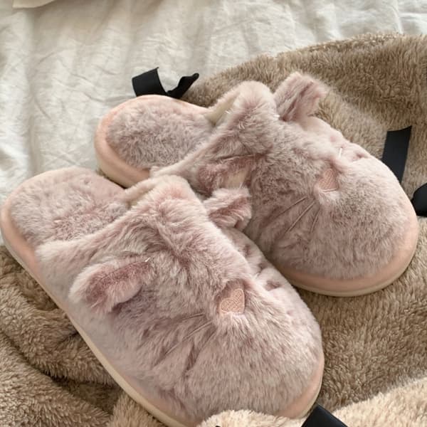 Hjemmesko til kvinder Fuzzy Søde Dyr Memory Foam Indendørs Hjemmesko Påske Thanksgiving Jule Hjemmesko