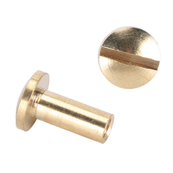 50 Set Mässingsnitar Kit DIY 8mm Spårskruv Dekorativ Böjd Nit för Läder Väska Tyg Byxor Väska Papper 7mm / 0.28in