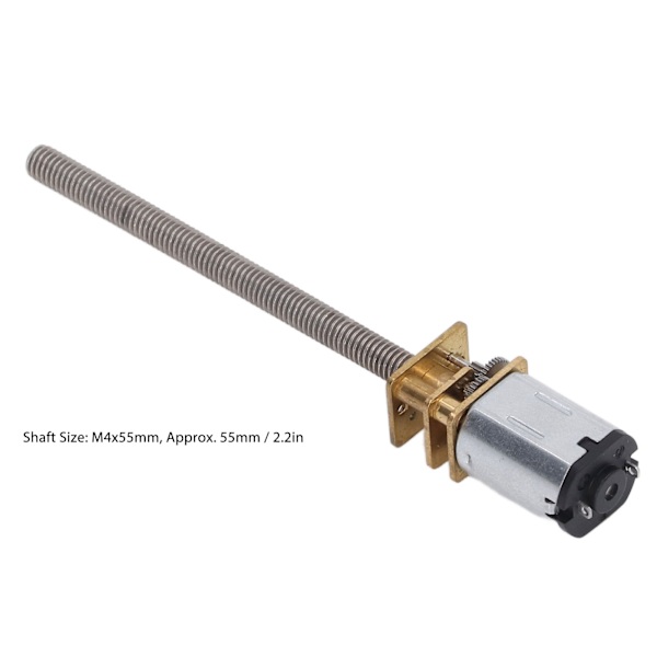 2 st DC Växelmotor M4x55mm Lätt Robust Hastighetsreducerande Växelmotor 500RPM DC6V