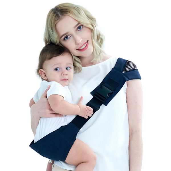 Bærbar Babybærer Babysele Enkelt Skulder Baby Wrap Bærer Baby Halv Indpakket Sling med Anti-Glid Partikler til Nyfødt Baby