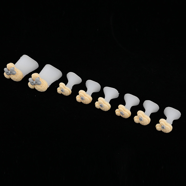 8 stk/sett Silikon Tåseparator Pedikyr Maling DIY Dekorasjoner Separator Neglekunst Verktøy #3